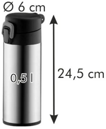 Tescoma CONSTANT sporttermosz zárral, rozsdamente 0,5 l