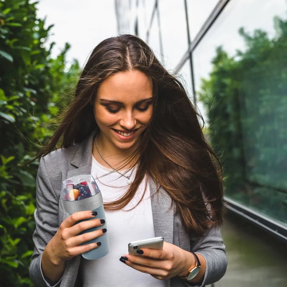 Westmark kétrészes uzsonnás doboz, 700 ml, kék, S