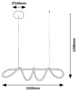Rabalux 72269 - LED Csillár zsinóron MONTEMA LED/40W/230V 4000K