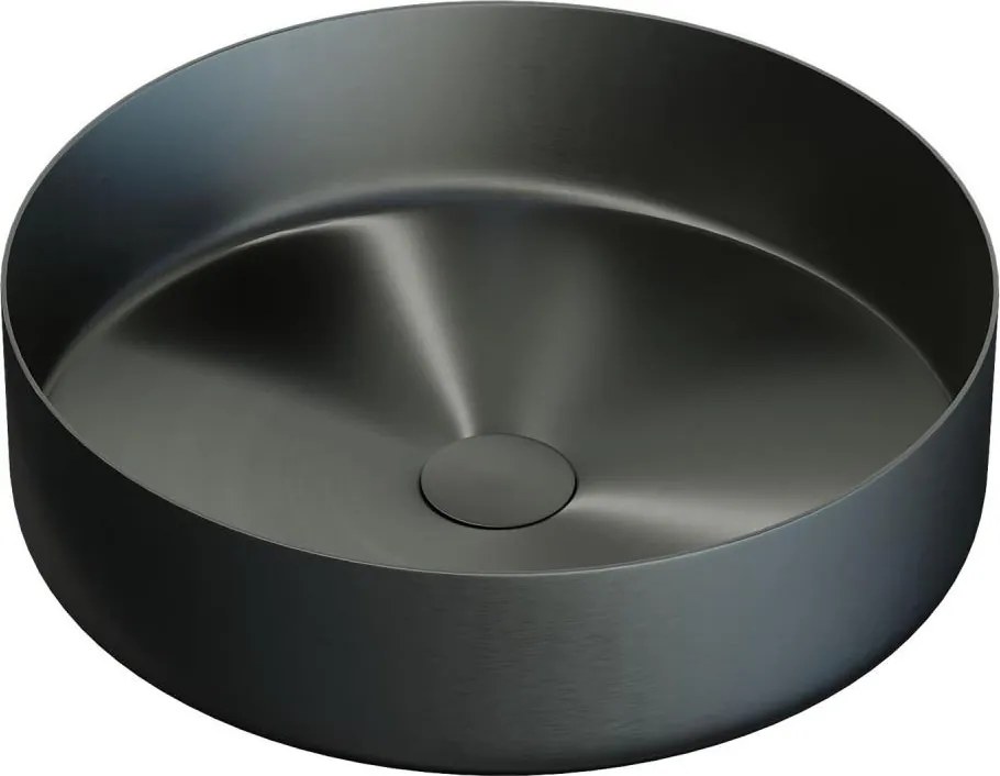 LJORDAL pultba helyezhető mosdó Ø 40 cm acél/fekete