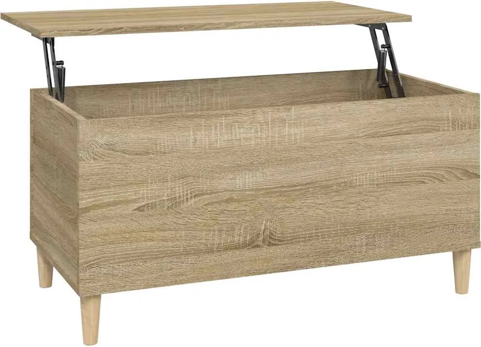 vidaXL sonoma tölgy színű szerelt fa dohányzóasztal 90x44,5x45 cm