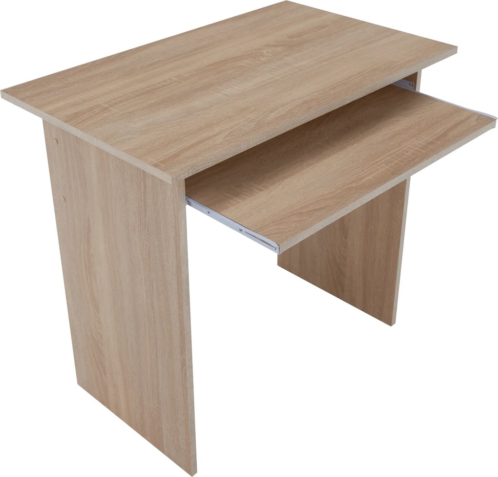 Számítógépasztal, sonoma tölgyfa, VERNER NEW