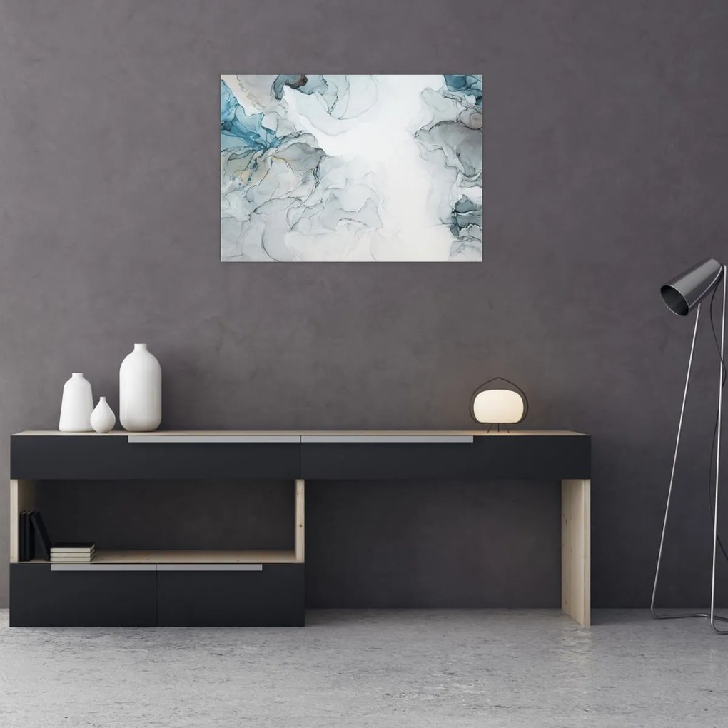 Üveg kép - Kék márvány (70x50 cm)