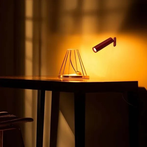 LED Dimmelhető mágneses asztali lámpa LED/3W/5V 4000K 1500 mAh piros