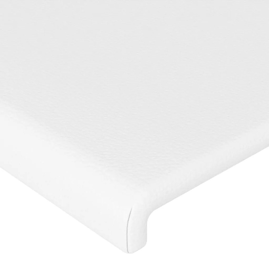 fehér műbőr LED-es fejtámla 83x16x118/128 cm