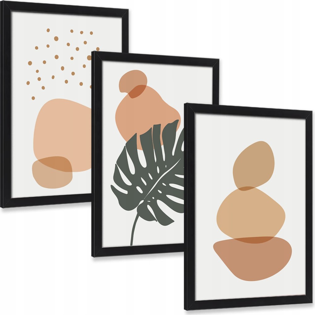 Falikép 3 db Absztrakt otthonra , nappaliba , szobába 40x30 cm