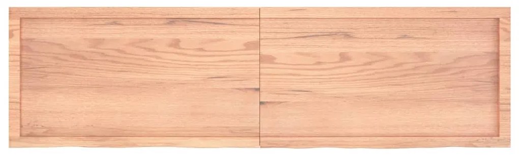 világosbarna kezelt tömör tölgyfa fali polc 180 x 50 x (2-6) cm