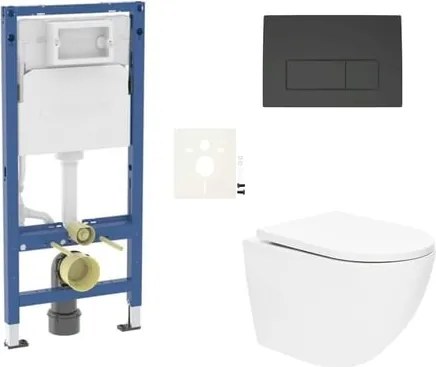 Fali WC szett Geberit könnyűszerkezetes falakba / falsík előtti + WC SAT SIKOGESTOR67D50BL