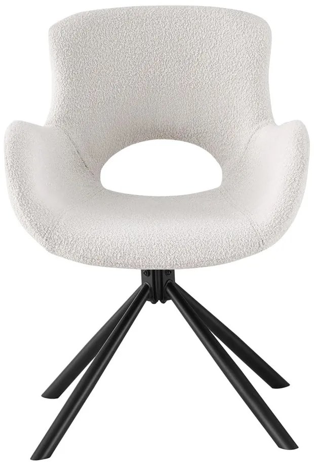 Fehér kárpitozott karfás étkezőfotel szett 2 db-os Amorim – House Nordic