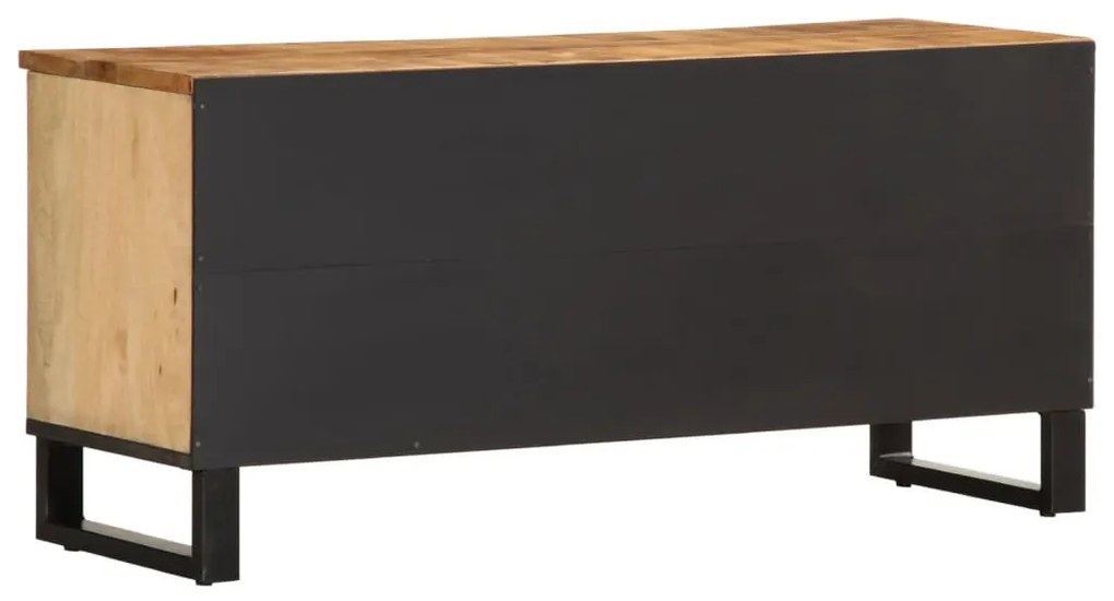 tömör nyers mangófa TV-szekrény 100 x 34 x 46 cm