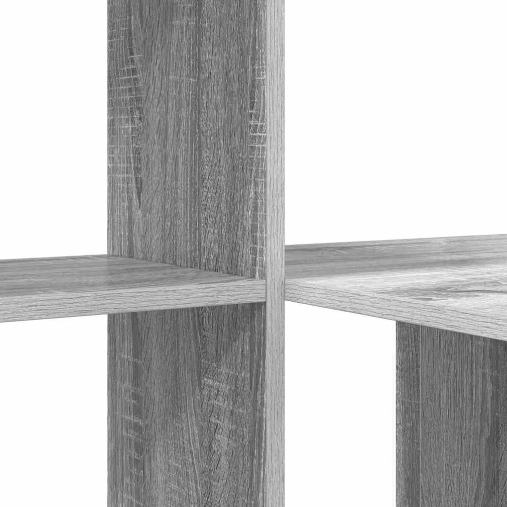 Asztal polcokkal Szürke sonoma 131.5 x 50 x 106.5 cm Faanyag