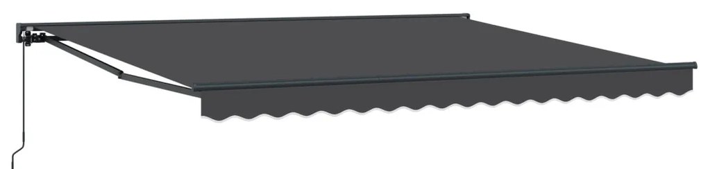 Kézi Behúzható Napellenző Narancs és Fehér 350x250 cm