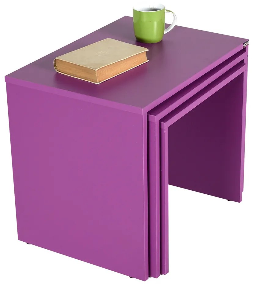 SHP Purple tárolóasztal, 3 db