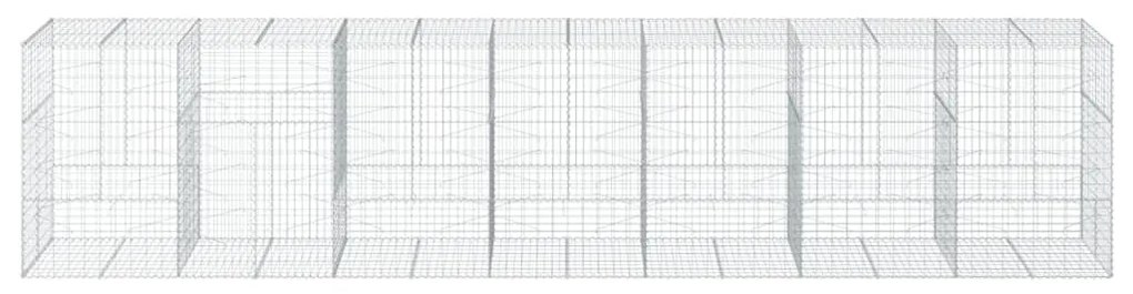 horganyzott vas gabion kosár fedéllel 700 x 100 x 150 cm