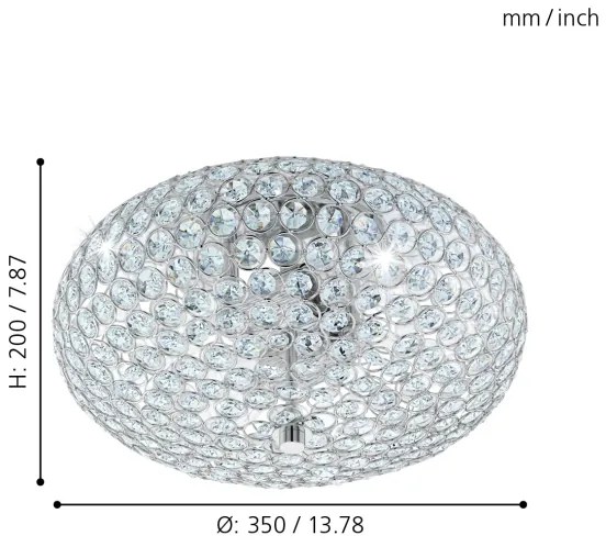 Eglo 95284 - CLEMENTE mennyezeti lámpa 2xE27/60W/230V