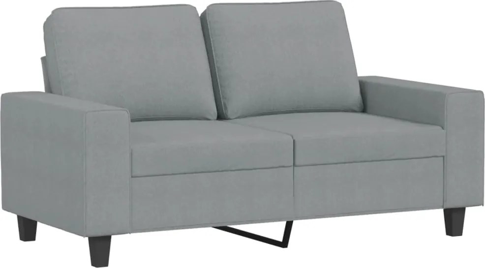 vidaXL kétszemélyes világosszürke szövetkanapé 120 cm