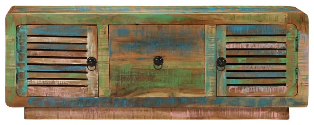 tömör újrahasznosított fa TV-szekrény 110 x 30 x 40 cm