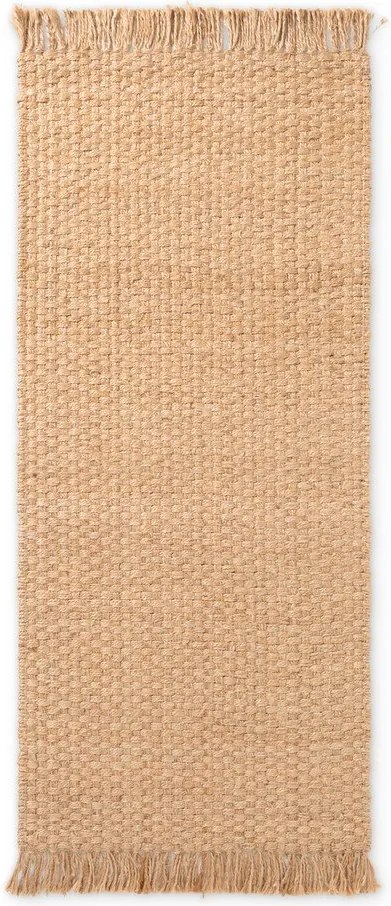Natúr színű kétoldalas-kézi szövésű juta futószőnyeg 80x200 cm Fjord – Hanse Home