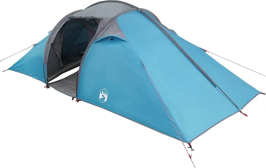 vidaXL Alagútsátor tetővel tárolóval Kék 510 x 240 x 156 cm taft