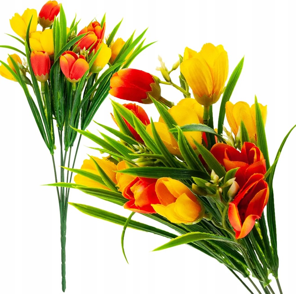 Krókusz Csokor Krókuszok A Fűben Művirágok Tavaszi Húsvéti Váza