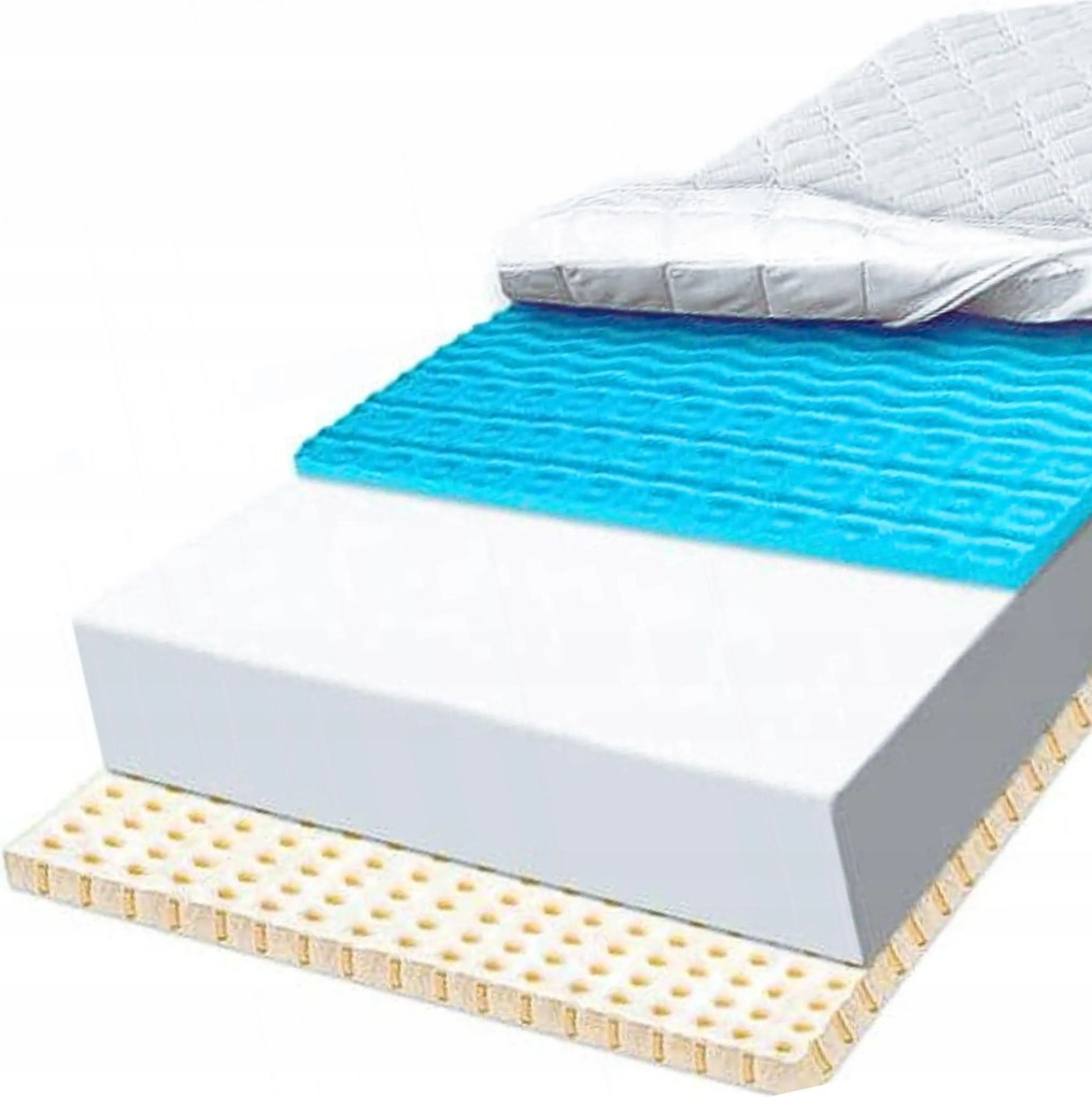 Matrac 180x200 habszivacs latex légáteresztő masszírozó 7 zónás 22 cm H2 H3