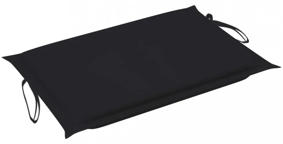 fekete oxford szövet napozóágy párna 186 x 58 x 3 cm