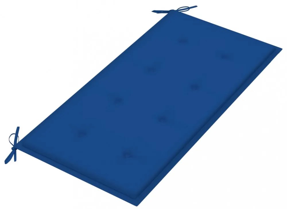 tömör tíkfa kerti pad királykék párnával 112 cm