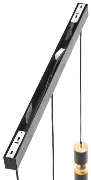 Jupiter 2004 - Csillár zsinóron ALAS 3xGU10/10W/230V fekete/arany