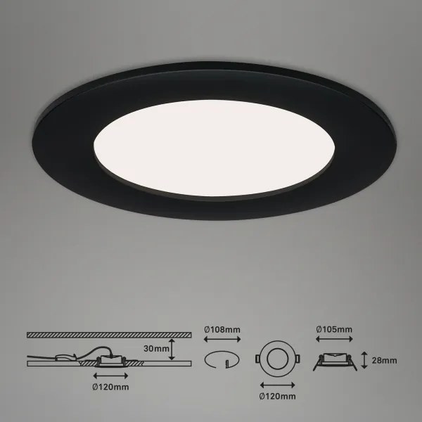 Brilo - 3 darabos szett fürdőszobai süllyesztett lámpatest FLAT LED/6W/230V IP44