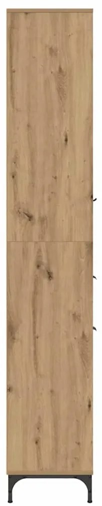 Fürdőszobai magas szekrény kézműves tölgy 31.5 x 33 x 190 cm