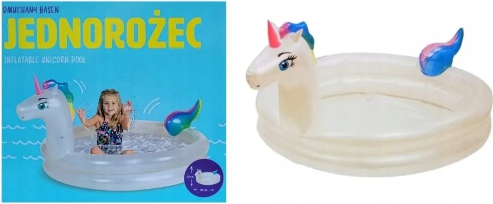 Felfújható Unikornis Medence 165 x 82 cm 811006