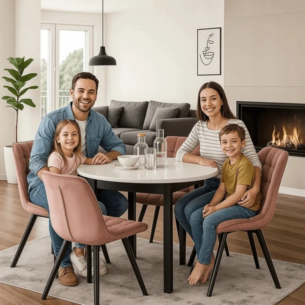 Rózsaszín Bársony Étkezőszék RICK