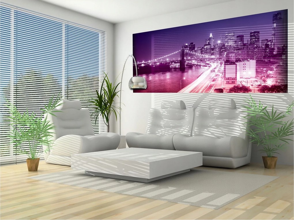 Fotótapéta Brooklyn híd éjszaka New York városkép 250x104 +ragasztó