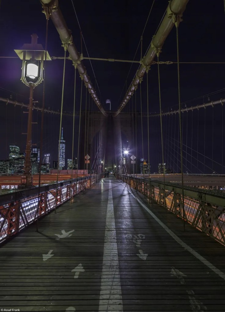 Poszter 20,5x28,4cm Brooklyn híd New Yorkban, Assaf Frank