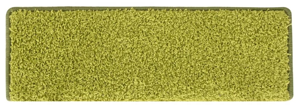 15 db zöld lépcsőszőnyeg, téglalap alakú széllel, 65 x 21 x 4 cm