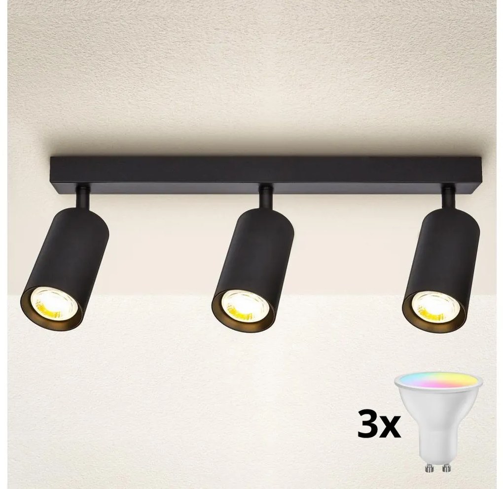 Brilagi - LED dimmelhető spotlámpa SELE 3xGU10/6,5W/230V fekete