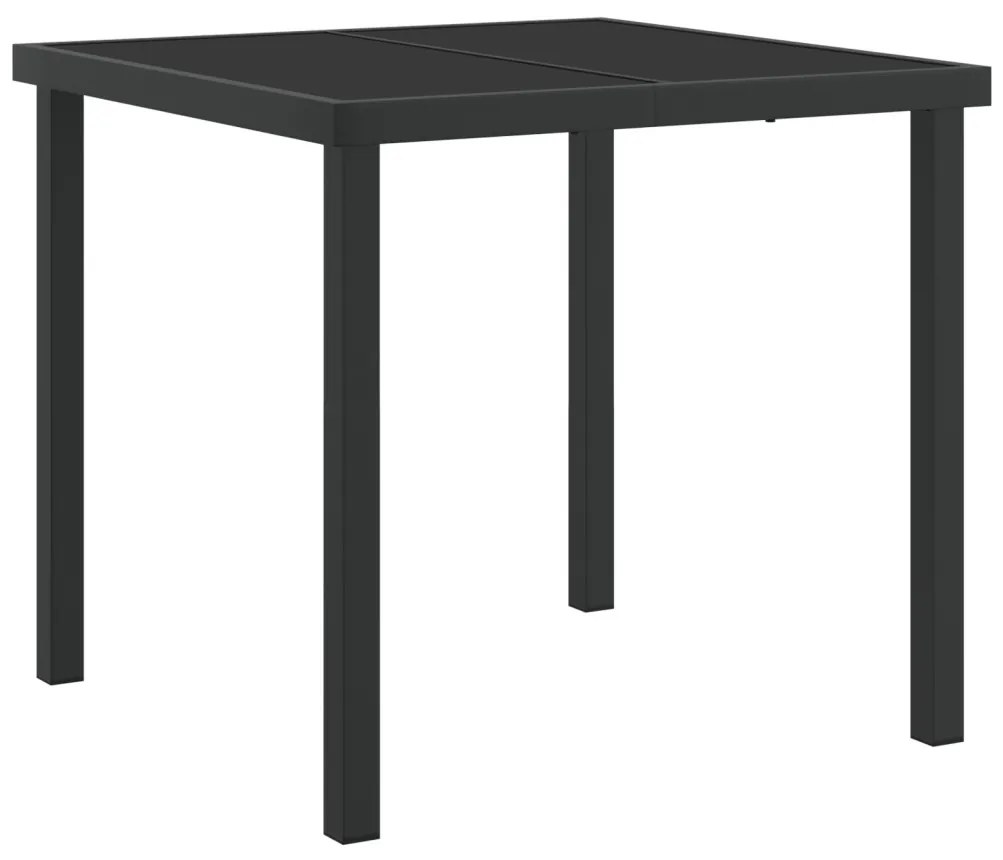 3 részes kerti étkező szett párnákkal - Fekete polirattan