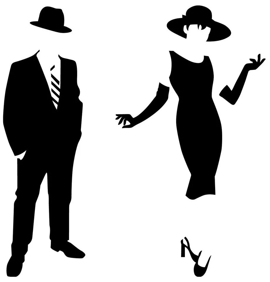 Elegant Restroom matrica, 25 x 25 cm - Ambiance