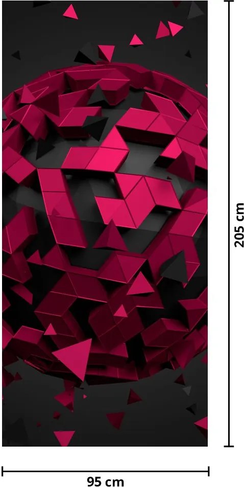 Fotótapéta ajtóra - 3D absztrakció (95x205cm)