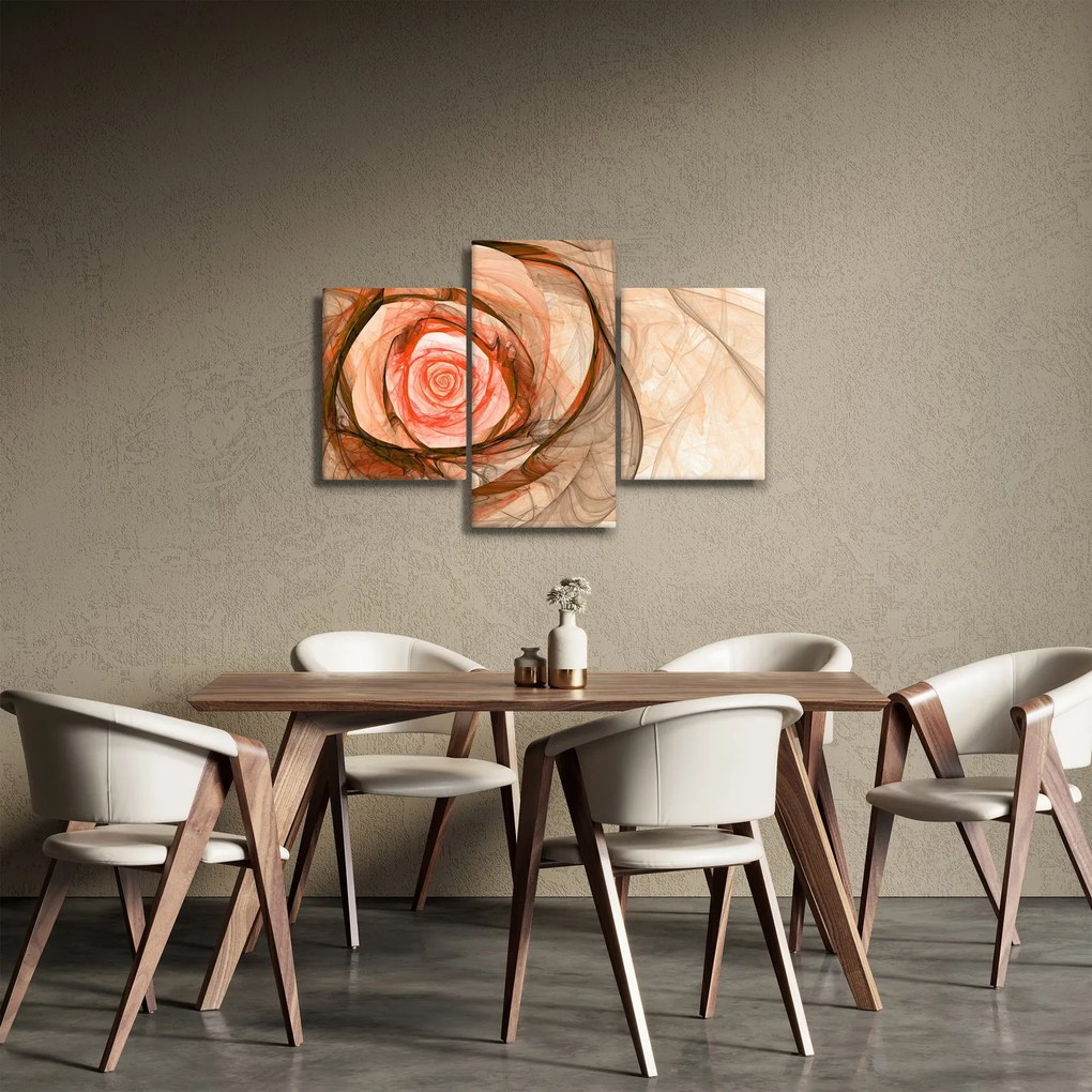 Kép - Absztrakt rózsaszín rózsaszín fehér háttérrel (90x60 cm)