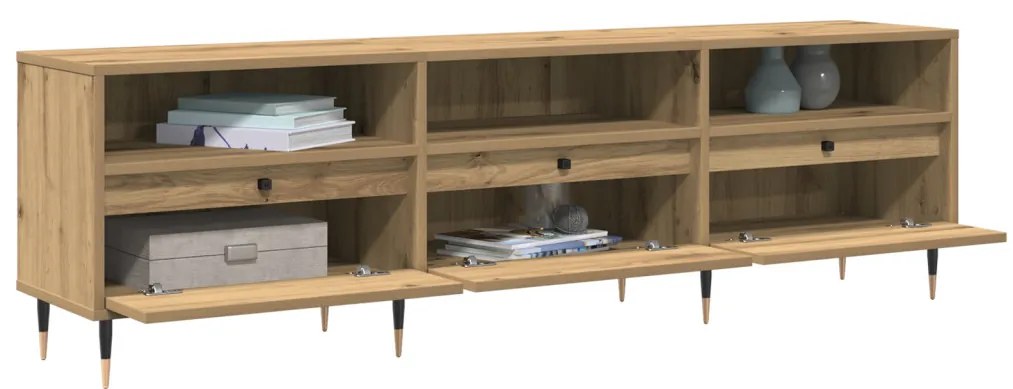 vidaXL TV szekrény Artisan tölgy 150 x 30 x 45 cm Faanyag