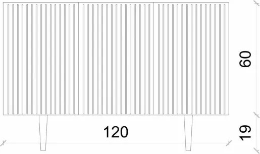 Capella komód, fekete, 120 cm