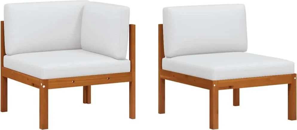 vidaXL kétrészes akácfa kerti pihenőgarnitúra párnákkal és kötéllel