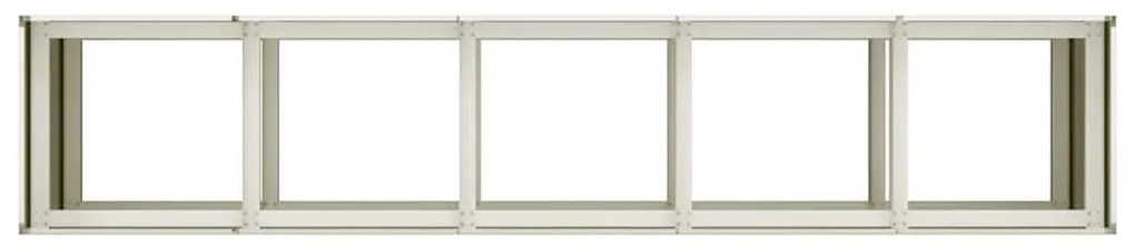 vidaXL ültetvény fehér 200x40x80 cm Hidegen hengerelt acélból