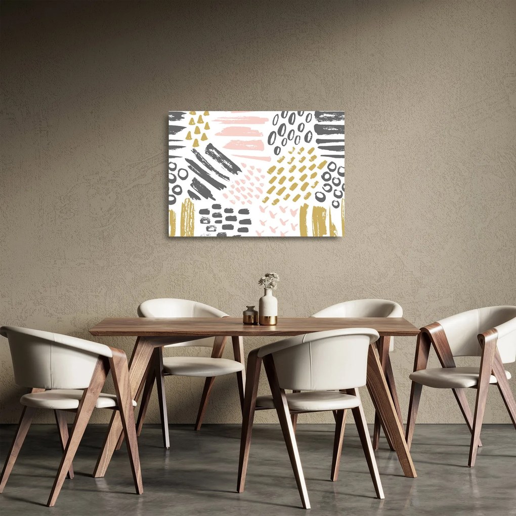 Üveg kép - Absztrakt stroke-ok (70x50 cm)