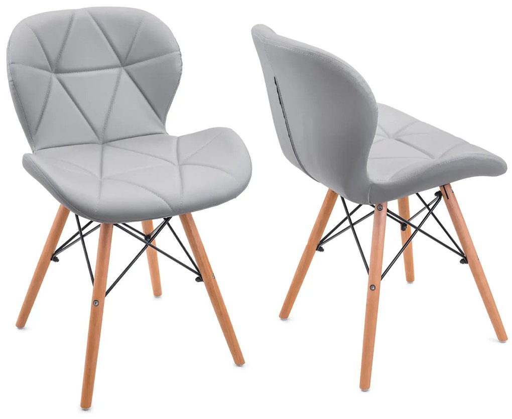 Étkezőszékek 4db bőr Light Grey