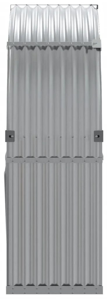 világosszürke horganyzott acél rönktartó 120 x 45 x 140 cm