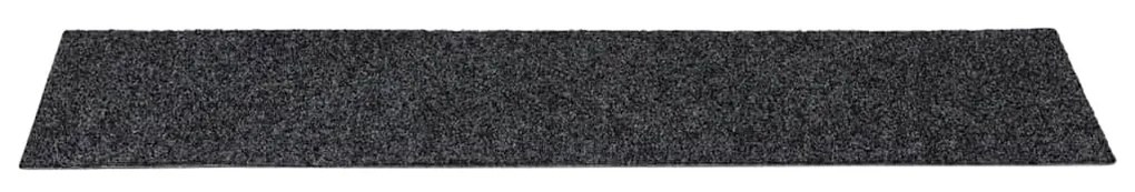 30 db szürke lépcsőszőnyeg öntapadós téglalap alakú 76x20 cm
