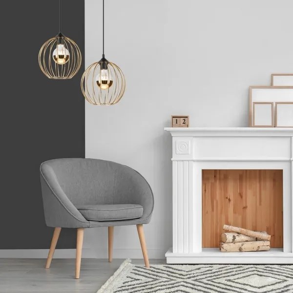 Csillár zsinóron ZOYA 1xE27/60W/230V arany