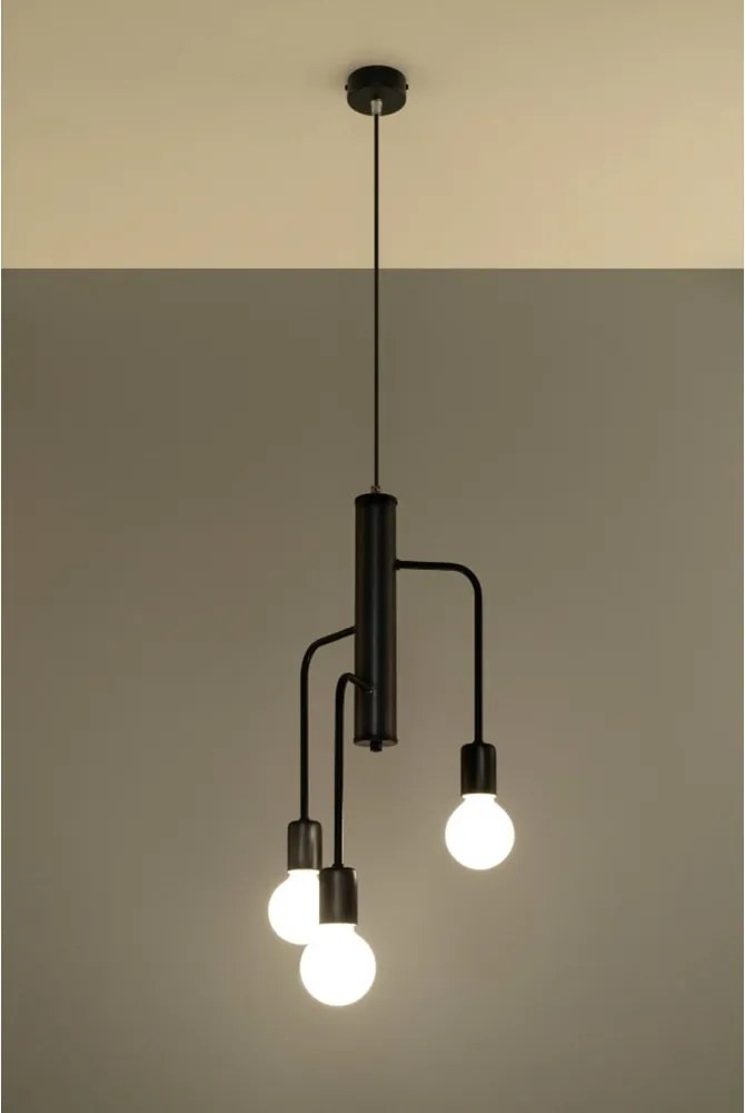SOLLUX SL-0302 DUOMO Többágú Függesztett Lámpa Fekete E27 IP20